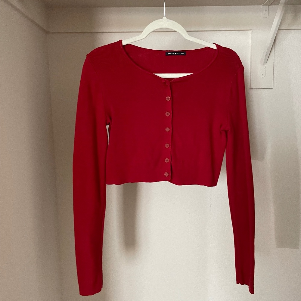 Brandy Melville: Veronica Button Long Sleeve Top